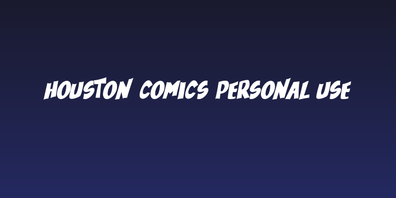 Houston Comics Personal Use Social Header