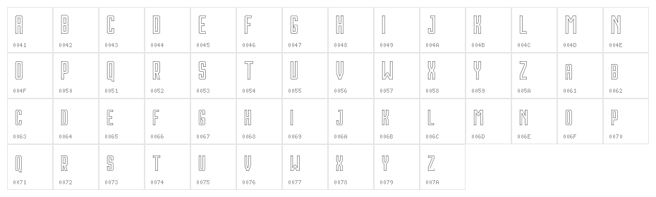 Houston Outline Character Map