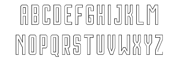 Houston Outline Font LOWERCASE