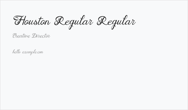 Houston Regular Regular Business Card