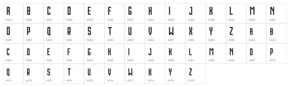 Houston Shadow Character Map
