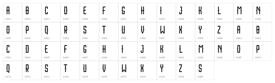 Houston Sport Free Regular Character Map