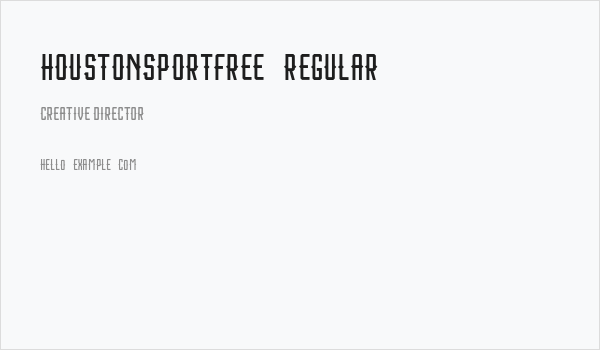 HoustonSportFree-Regular Business Card