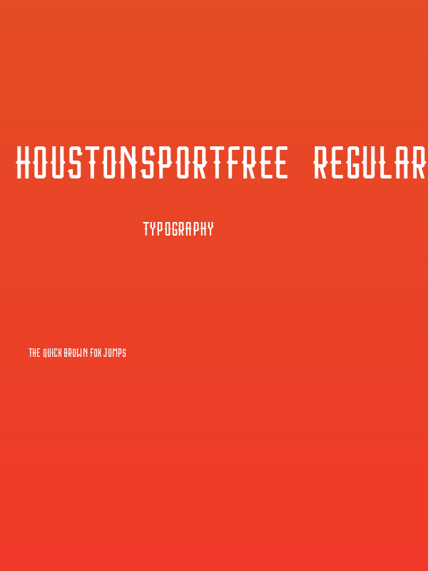 HoustonSportFree-Regular Poster