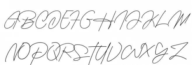 Housttely Signature Fonte MAIÚSCULAS