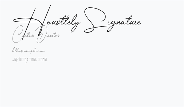 Housttely Signature Business Card