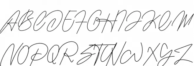 Housttely Signature Fonte MAIÚSCULAS