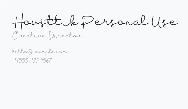 Housttik Personal Use Business Card