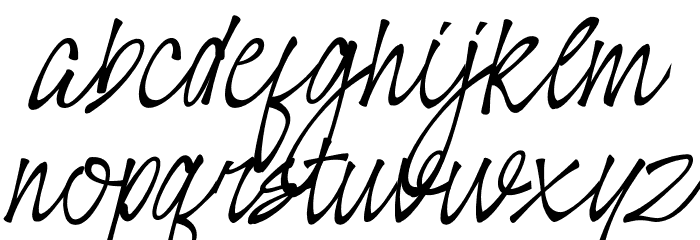 Houthman Italic Font LOWERCASE