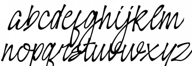 Houthman Italic फ़ॉन्ट लोअरकेस