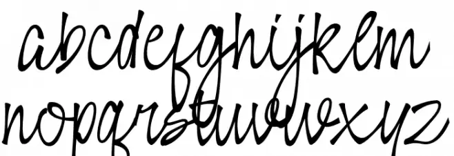 Houthman Schriftart Kleinbuchstaben