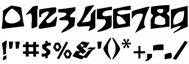 Houtsneeletter Regular Font OTHER CHARS