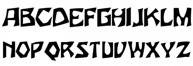 Houtsneeletter Regular Schriftart Groß