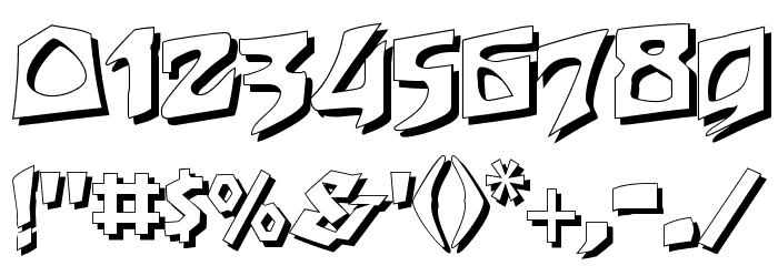 Houtsneeletter Shadow Font OTHER CHARS
