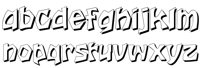 Houtsneeletter Shadow Font LOWERCASE