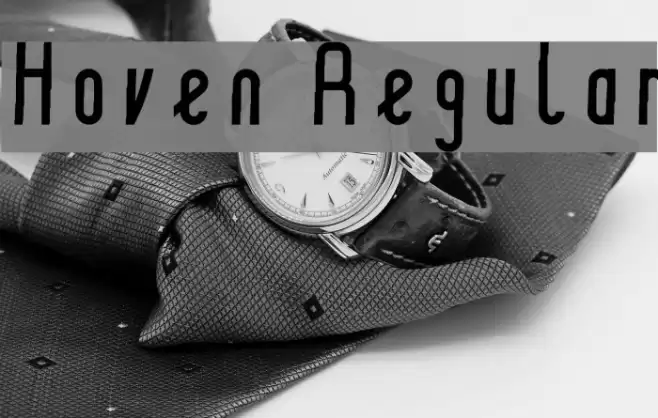 Hoven Regular Font examples