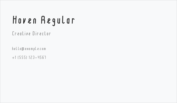 Hoven Regular Business Card