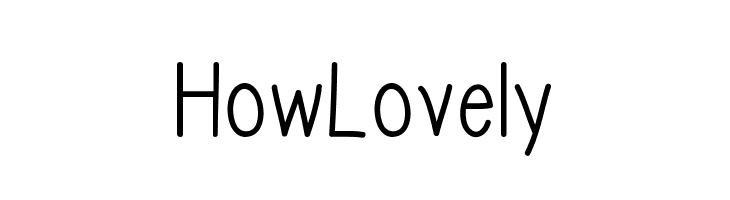 How Lovely  font caratteri gratis
