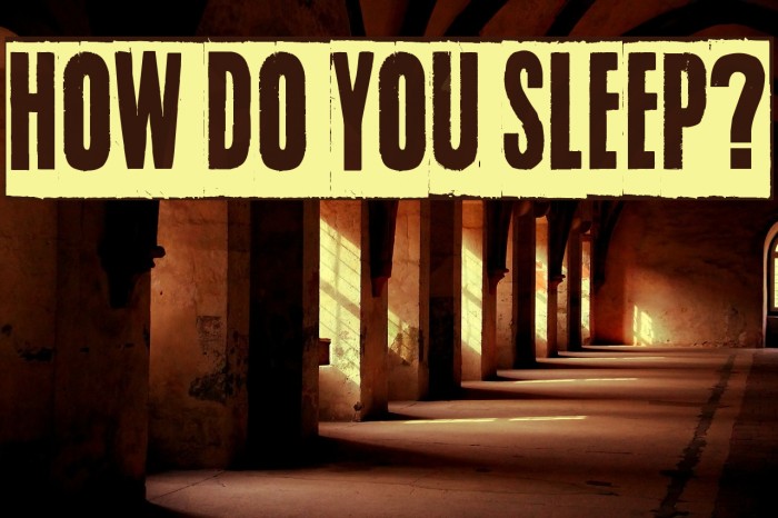 How do you sleep? Font examples