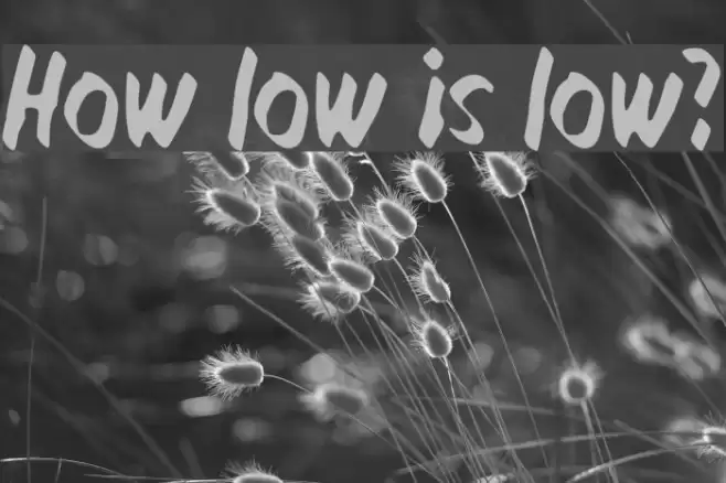 How low is low? फ़ॉन्ट examples