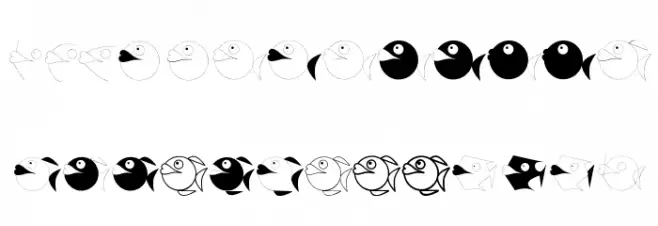 HowDrawAFish フォント 大文字