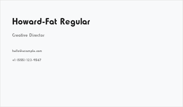 Howard-Fat Regular Business Card