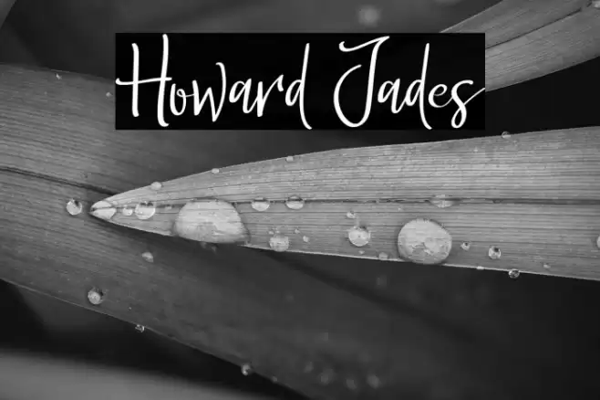 Howard Jades Font examples