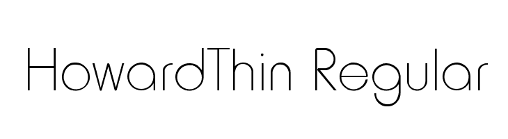 HowardThin Regular Font