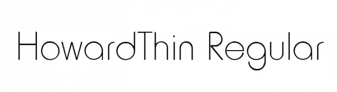 HowardThin Regular  Descarca Fonturi Gratis