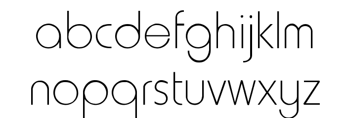 HowardThin Regular Font LOWERCASE