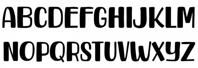 Howdy Friend Schriftart Groß