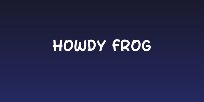 Howdy Frog Social Header