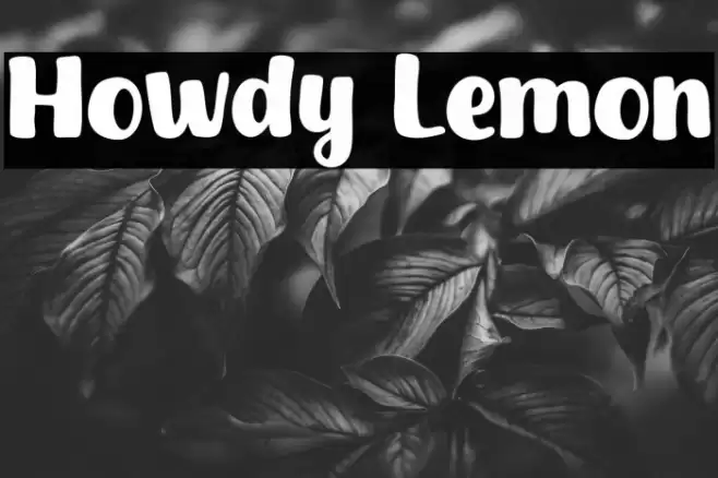 Howdy Lemon Font examples