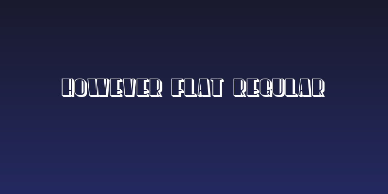 However Flat Regular Social Header