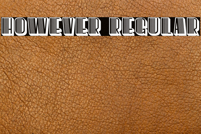 However Regular Font examples