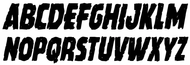 Howlin' Mad Condensed Italic Schriftart Groß