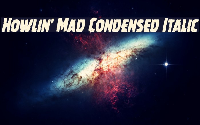 Howlin' Mad Condensed Italic Font examples