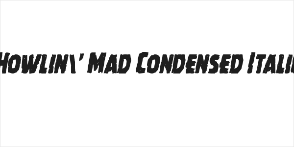 Howlin' Mad Condensed Italic Logo