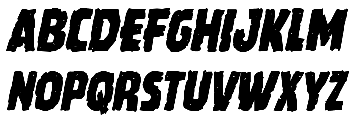 Howlin' Mad Condensed Italic Font LOWERCASE