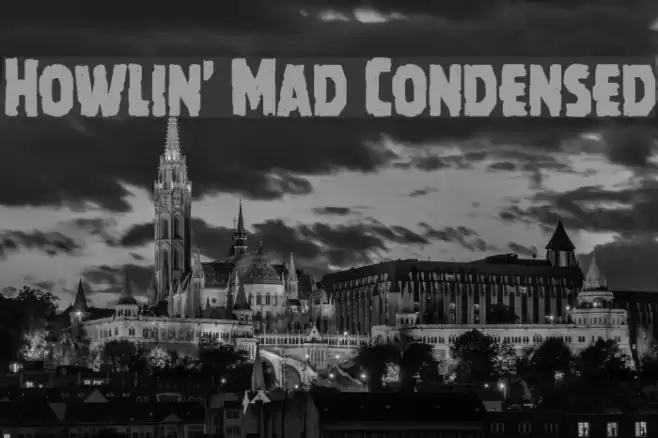 Howlin' Mad Condensed خط examples