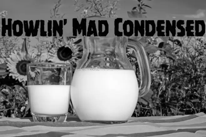 Howlin' Mad Condensed خط examples