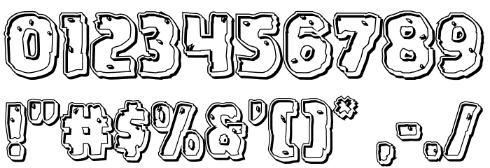 Howlin' Mad Engraved Font OTHER CHARS