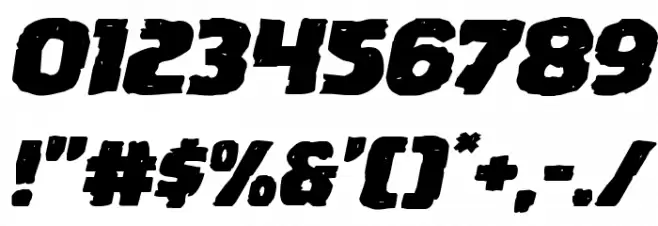 Howlin' Mad Expanded Italic Font OTHER CHARS