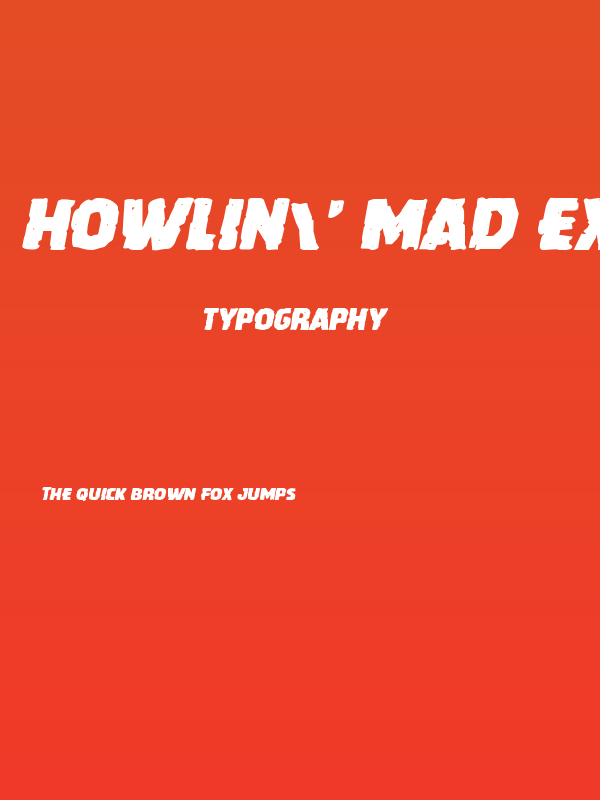 Howlin' Mad Expanded Italic Poster