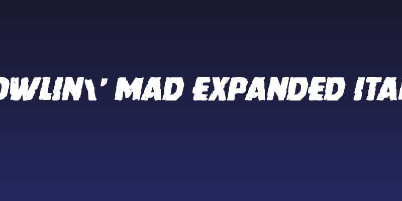 Howlin' Mad Expanded Italic Social Header