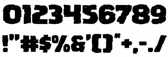 Howlin' Mad Expanded Font OTHER CHARS