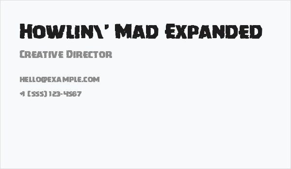 Howlin' Mad Expanded Business Card