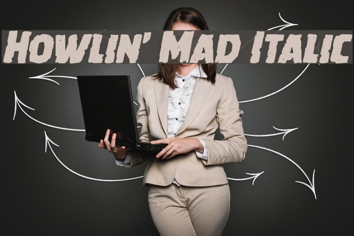 Howlin' Mad Italic Font examples