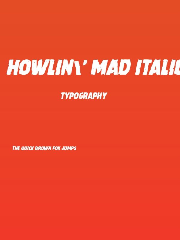 Howlin' Mad Italic Poster