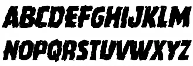 Howlin' Mad Mangled Italic Fonte MAIÚSCULAS